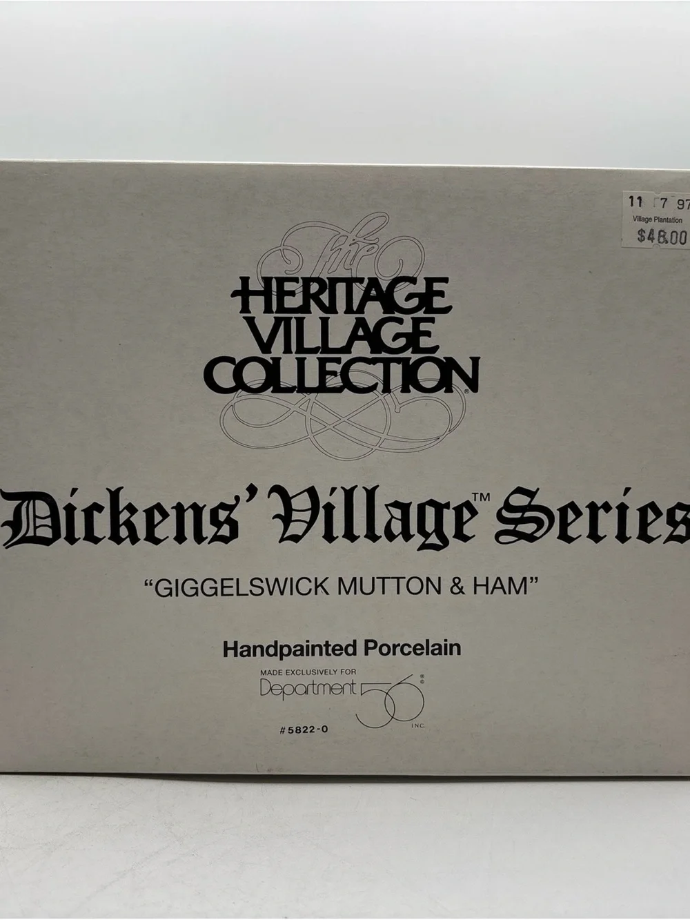 Department 56 1994 Vintage HVC Dickens Village Giggelswick Mutton & Ham 5822-0